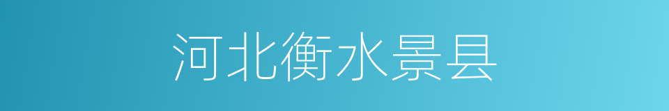 河北衡水景县的同义词