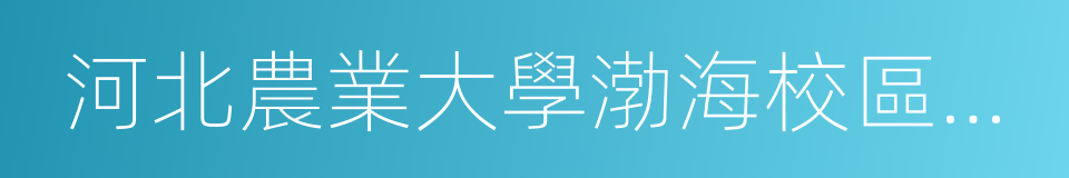 河北農業大學渤海校區國旗班的意思