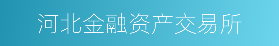 河北金融资产交易所的同义词