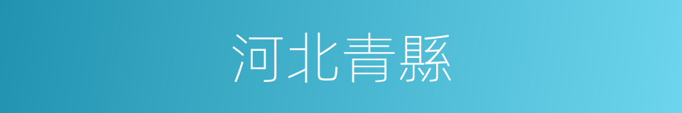河北青縣的同義詞