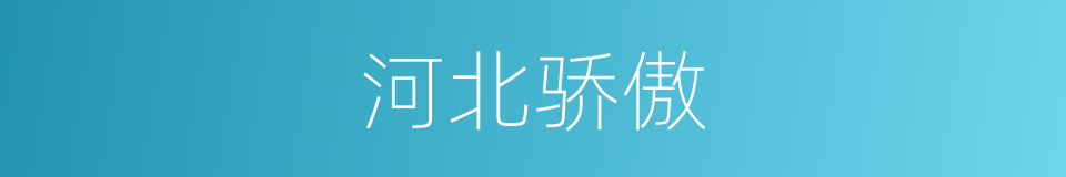 河北骄傲的同义词