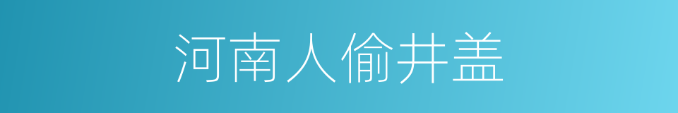 河南人偷井盖的同义词