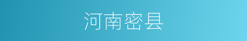 河南密县的同义词