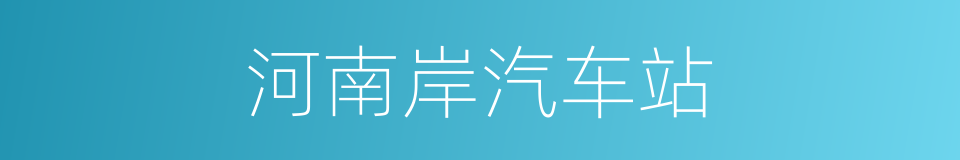 河南岸汽车站的同义词