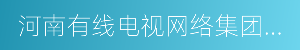 河南有线电视网络集团有限公司的同义词