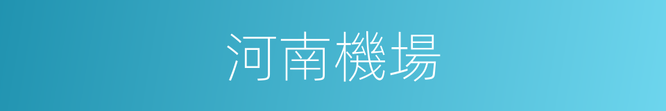 河南機場的同義詞