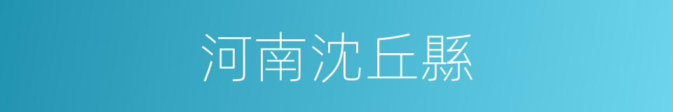 河南沈丘縣的同義詞