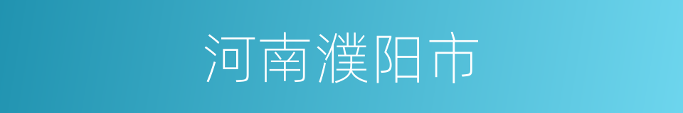 河南濮阳市的同义词