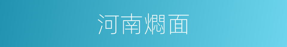 河南燜面的同義詞