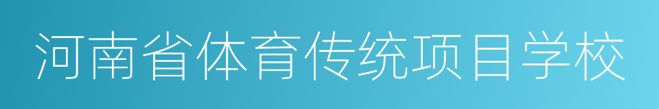 河南省体育传统项目学校的同义词