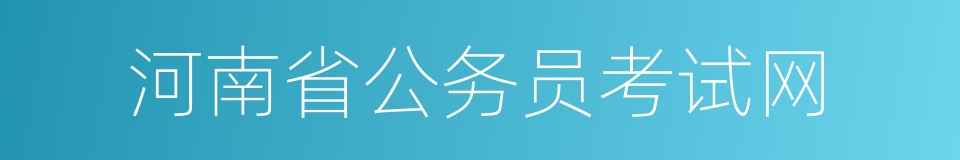 河南省公务员考试网的同义词