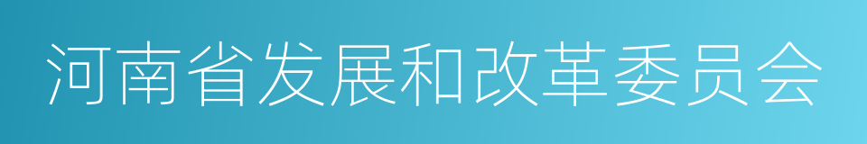 河南省发展和改革委员会的同义词