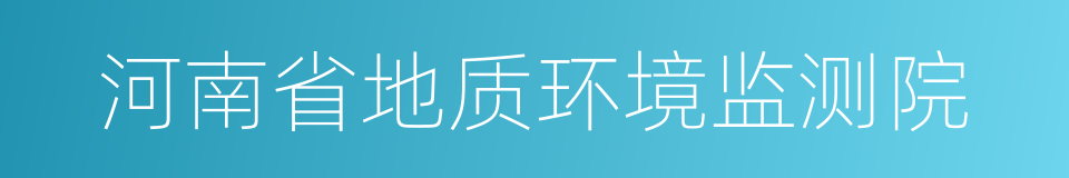 河南省地质环境监测院的同义词