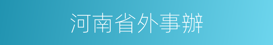 河南省外事辦的同義詞