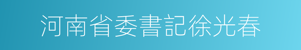 河南省委書記徐光春的同義詞