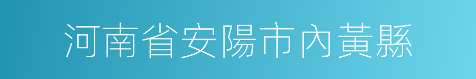 河南省安陽市內黃縣的同義詞