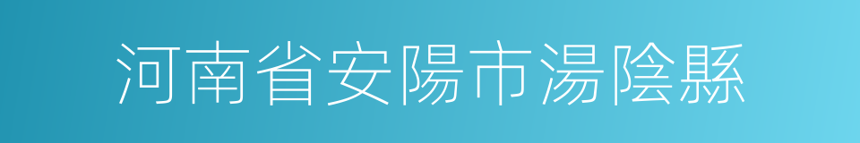 河南省安陽市湯陰縣的同義詞