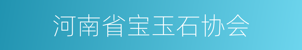 河南省宝玉石协会的同义词