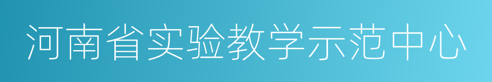 河南省实验教学示范中心的同义词