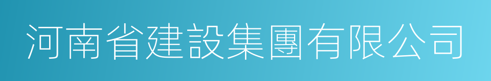 河南省建設集團有限公司的同義詞