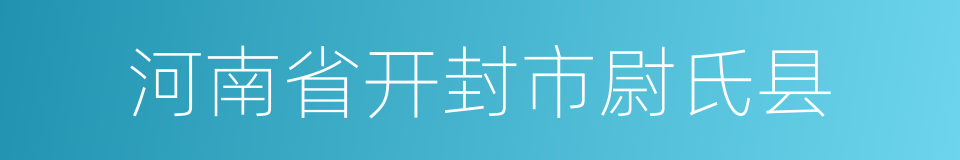 河南省开封市尉氏县的同义词