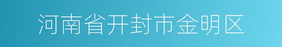 河南省开封市金明区的同义词