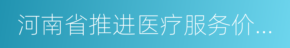 河南省推进医疗服务价格改革的实施意见的同义词