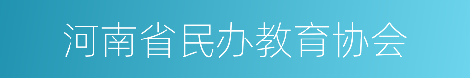 河南省民办教育协会的同义词