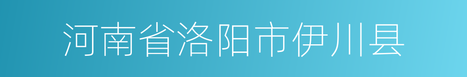 河南省洛阳市伊川县的同义词