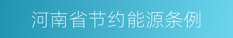 河南省节约能源条例的同义词