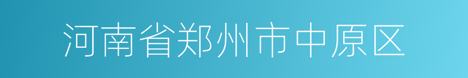 河南省郑州市中原区的同义词