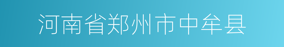 河南省郑州市中牟县的同义词