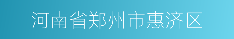 河南省郑州市惠济区的同义词