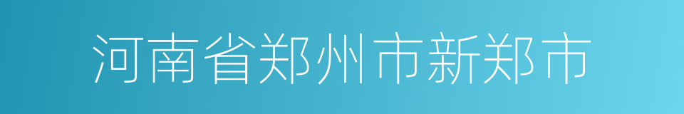 河南省郑州市新郑市的同义词