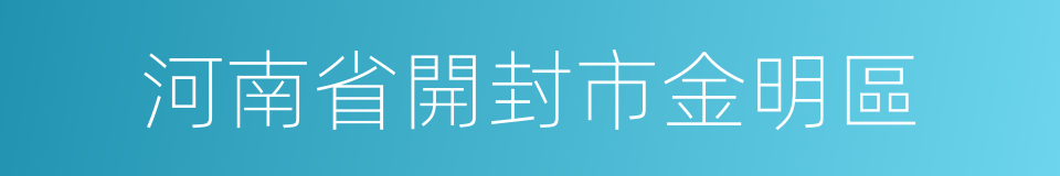 河南省開封市金明區的同義詞