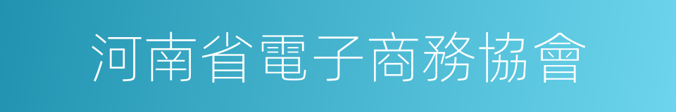 河南省電子商務協會的同義詞