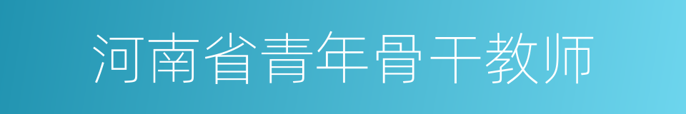 河南省青年骨干教师的同义词