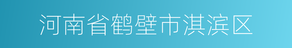 河南省鹤壁市淇滨区的同义词