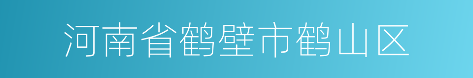 河南省鹤壁市鹤山区的同义词