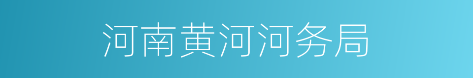 河南黄河河务局的同义词