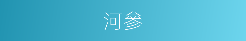 河參的同義詞
