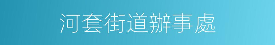 河套街道辦事處的同義詞