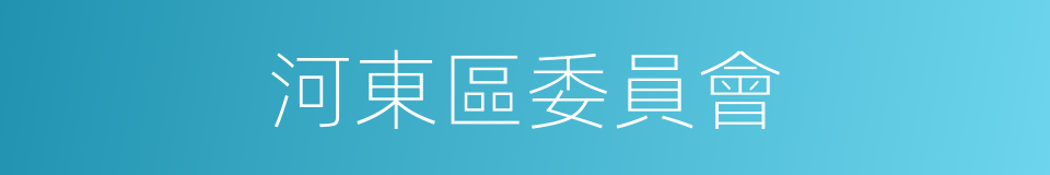 河東區委員會的同義詞
