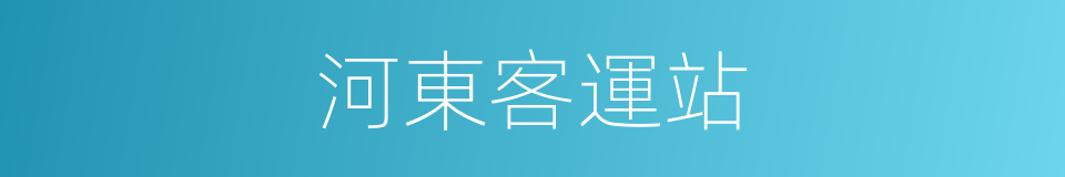 河東客運站的同義詞