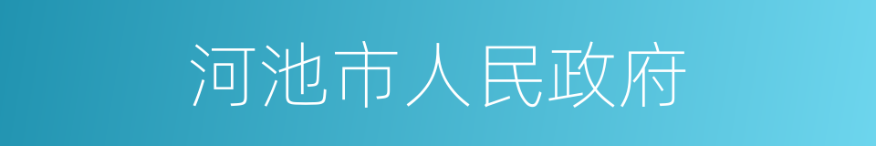 河池市人民政府的同义词