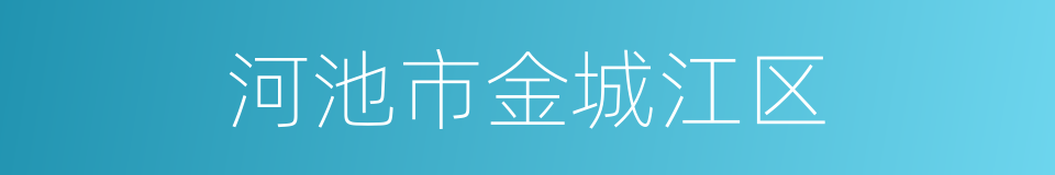 河池市金城江区的同义词