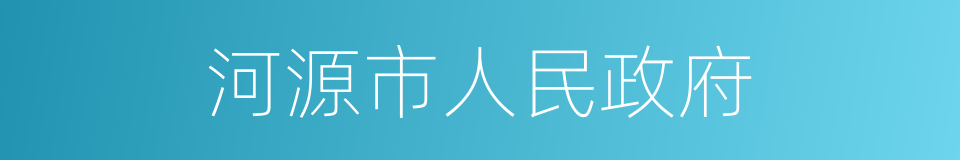 河源市人民政府的同义词