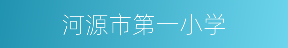 河源市第一小学的同义词