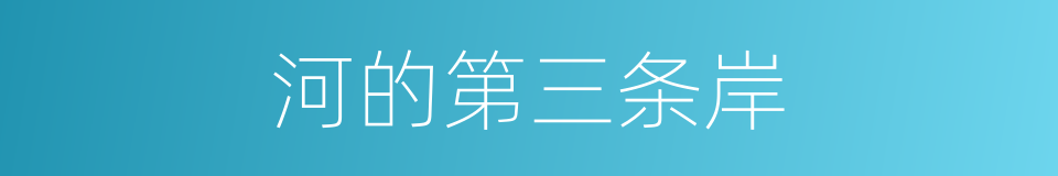 河的第三条岸的同义词