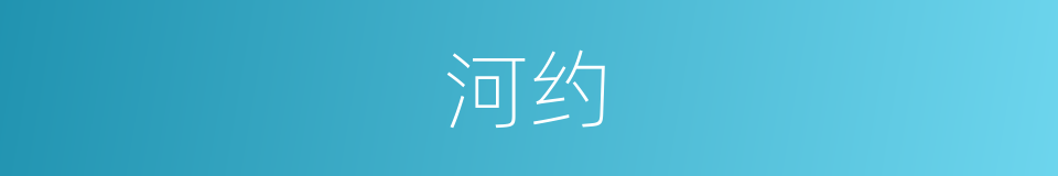 河约的同义词